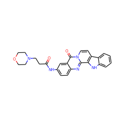 O=C(CCN1CCOCC1)Nc1ccc2nc3c4[nH]c5ccccc5c4ccn3c(=O)c2c1 ZINC000096258317