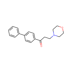 O=C(CCN1CCOCC1)c1ccc(-c2ccccc2)cc1 ZINC000024738525