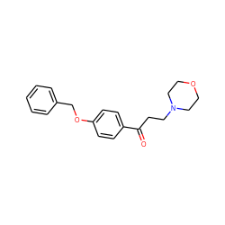 O=C(CCN1CCOCC1)c1ccc(OCc2ccccc2)cc1 ZINC000020421334