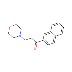 O=C(CCN1CCOCC1)c1ccc2ccccc2c1 ZINC000020421329