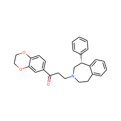 O=C(CCN1CCc2ccccc2[C@@H](c2ccccc2)C1)c1ccc2c(c1)OCCO2 ZINC000001293829