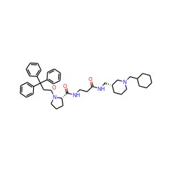 O=C(CCNC(=O)[C@@H]1CCCN1C(=O)CC(c1ccccc1)(c1ccccc1)c1ccccc1)NC[C@H]1CCCN(CC2CCCCC2)C1 ZINC000028101221