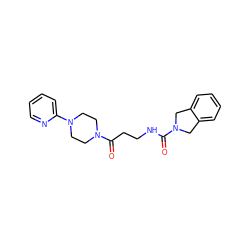 O=C(CCNC(=O)N1Cc2ccccc2C1)N1CCN(c2ccccn2)CC1 ZINC000106336786