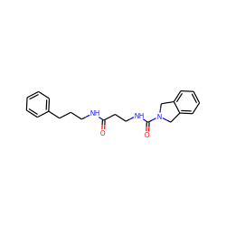 O=C(CCNC(=O)N1Cc2ccccc2C1)NCCCc1ccccc1 ZINC000167156197