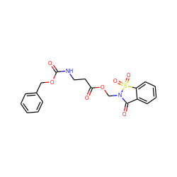 O=C(CCNC(=O)OCc1ccccc1)OCN1C(=O)c2ccccc2S1(=O)=O ZINC000013782120