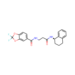 O=C(CCNC(=O)c1ccc2c(c1)OC(F)(F)O2)N[C@@H]1CCCc2ccccc21 ZINC000169304871