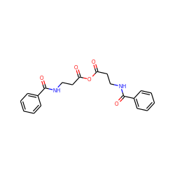 O=C(CCNC(=O)c1ccccc1)OC(=O)CCNC(=O)c1ccccc1 ZINC000036176489