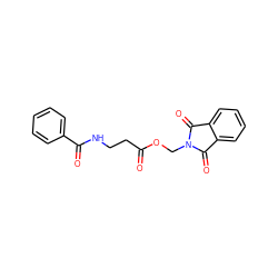 O=C(CCNC(=O)c1ccccc1)OCN1C(=O)c2ccccc2C1=O ZINC000002328196