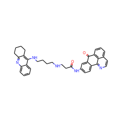 O=C(CCNCCCCNc1c2c(nc3ccccc13)CCCC2)Nc1ccc2c(c1)C(=O)c1cccc3ccnc-2c13 ZINC000072120042