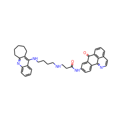 O=C(CCNCCCCNc1c2c(nc3ccccc13)CCCCC2)Nc1ccc2c(c1)C(=O)c1cccc3ccnc-2c13 ZINC000072118965