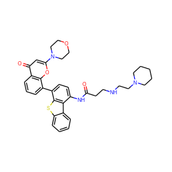 O=C(CCNCCN1CCCCC1)Nc1ccc(-c2cccc3c(=O)cc(N4CCOCC4)oc23)c2sc3ccccc3c12 ZINC000101696196