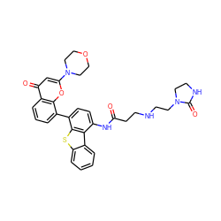 O=C(CCNCCN1CCNC1=O)Nc1ccc(-c2cccc3c(=O)cc(N4CCOCC4)oc23)c2sc3ccccc3c12 ZINC000101696507