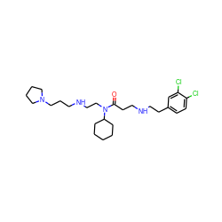 O=C(CCNCCc1ccc(Cl)c(Cl)c1)N(CCNCCCN1CCCC1)C1CCCCC1 ZINC000473109139