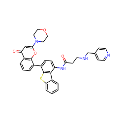 O=C(CCNCc1ccncc1)Nc1ccc(-c2cccc3c(=O)cc(N4CCOCC4)oc23)c2sc3ccccc3c12 ZINC000101696356