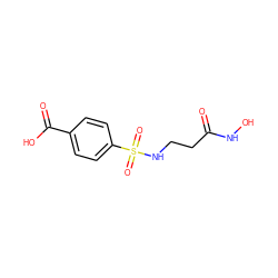 O=C(CCNS(=O)(=O)c1ccc(C(=O)O)cc1)NO ZINC001772616615