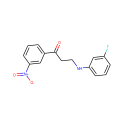 O=C(CCNc1cccc(F)c1)c1cccc([N+](=O)[O-])c1 ZINC000000059752