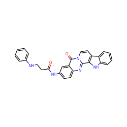 O=C(CCNc1ccccc1)Nc1ccc2nc3c4[nH]c5ccccc5c4ccn3c(=O)c2c1 ZINC000096258313