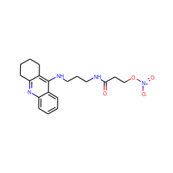 O=C(CCO[N+](=O)[O-])NCCCNc1c2c(nc3ccccc13)CCCC2 ZINC000029136123