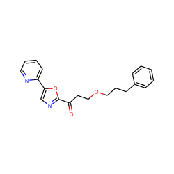 O=C(CCOCCCc1ccccc1)c1ncc(-c2ccccn2)o1 ZINC000014980035