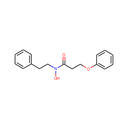 O=C(CCOc1ccccc1)N(O)CCc1ccccc1 ZINC000029546961