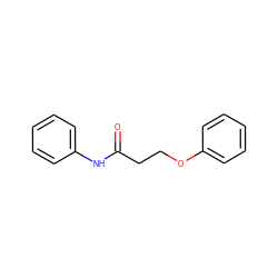 O=C(CCOc1ccccc1)Nc1ccccc1 ZINC000000133049