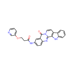 O=C(CCOc1cccnc1)Nc1ccc2nc3c4[nH]c5ccccc5c4ccn3c(=O)c2c1 ZINC000096258314