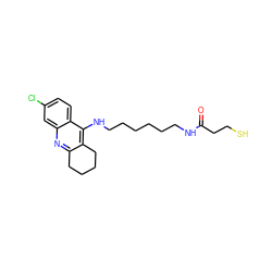 O=C(CCS)NCCCCCCNc1c2c(nc3cc(Cl)ccc13)CCCC2 ZINC000084725886