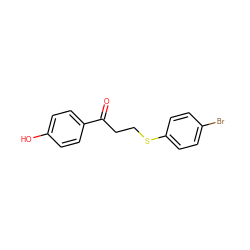 O=C(CCSc1ccc(Br)cc1)c1ccc(O)cc1 ZINC000002519802