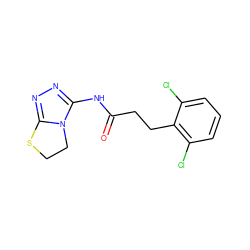 O=C(CCc1c(Cl)cccc1Cl)Nc1nnc2n1CCS2 ZINC000096283746