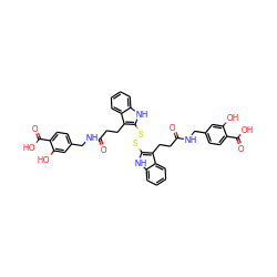 O=C(CCc1c(SSc2[nH]c3ccccc3c2CCC(=O)NCc2ccc(C(=O)O)c(O)c2)[nH]c2ccccc12)NCc1ccc(C(=O)O)c(O)c1 ZINC000095541421