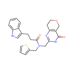 O=C(CCc1c[nH]c2ccccc12)N(Cc1nc2c(c(=O)[nH]1)COCC2)Cc1cccs1 ZINC000143015597