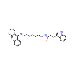 O=C(CCc1c[nH]c2ccccc12)NCCCCCCCNc1c2c(nc3ccccc13)CCCC2 ZINC000049045606