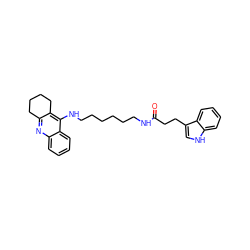 O=C(CCc1c[nH]c2ccccc12)NCCCCCCNc1c2c(nc3ccccc13)CCCC2 ZINC000049037728