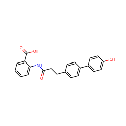 O=C(CCc1ccc(-c2ccc(O)cc2)cc1)Nc1ccccc1C(=O)O ZINC000035950310