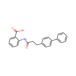 O=C(CCc1ccc(-c2ccccc2)cc1)Nc1ccccc1C(=O)O ZINC000028863428