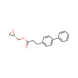 O=C(CCc1ccc(-c2ccccc2)cc1)OC[C@@H]1CO1 ZINC000084602798