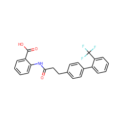 O=C(CCc1ccc(-c2ccccc2C(F)(F)F)cc1)Nc1ccccc1C(=O)O ZINC000473099419