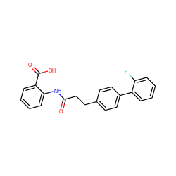 O=C(CCc1ccc(-c2ccccc2F)cc1)Nc1ccccc1C(=O)O ZINC000473110966