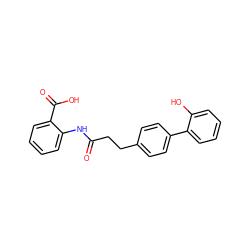 O=C(CCc1ccc(-c2ccccc2O)cc1)Nc1ccccc1C(=O)O ZINC000035858614