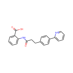 O=C(CCc1ccc(-c2ccccn2)cc1)Nc1ccccc1C(=O)O ZINC000028863430