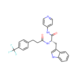 O=C(CCc1ccc(C(F)(F)F)cc1)N[C@@H](Cc1c[nH]c2ccccc12)C(=O)Nc1ccncc1 ZINC000096931959