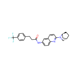 O=C(CCc1ccc(C(F)(F)F)cc1)Nc1ccc2nc(N3C[C@H]4CC[C@H]3C4)ccc2c1 ZINC000253686413