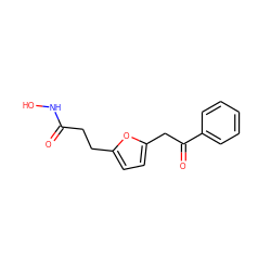 O=C(CCc1ccc(CC(=O)c2ccccc2)o1)NO ZINC000043073526