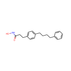 O=C(CCc1ccc(CCCCc2ccccc2)cc1)NO ZINC000038876080