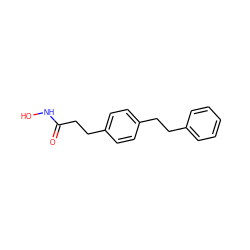 O=C(CCc1ccc(CCc2ccccc2)cc1)NO ZINC000148539206