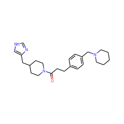 O=C(CCc1ccc(CN2CCCCC2)cc1)N1CCC(Cc2c[nH]cn2)CC1 ZINC000028570340