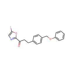 O=C(CCc1ccc(COc2ccccc2)cc1)c1ncc(I)o1 ZINC000029135706