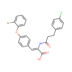 O=C(CCc1ccc(Cl)cc1)N/C(=C\c1ccc(Oc2ccccc2Br)cc1)C(=O)O ZINC000028522114