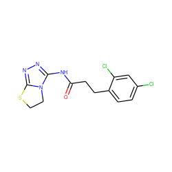 O=C(CCc1ccc(Cl)cc1Cl)Nc1nnc2n1CCS2 ZINC000096283744