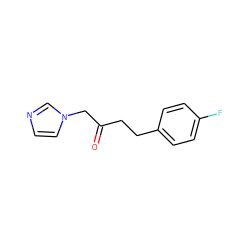 O=C(CCc1ccc(F)cc1)Cn1ccnc1 ZINC000028647972